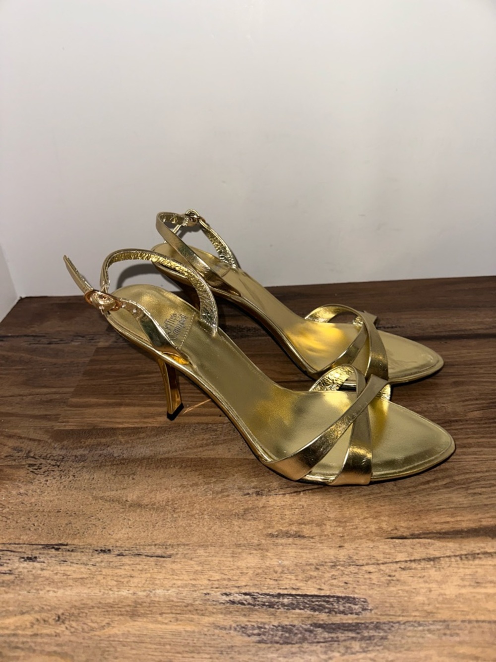 Jeffrey Campbell Metallic Gold Slingback Heels